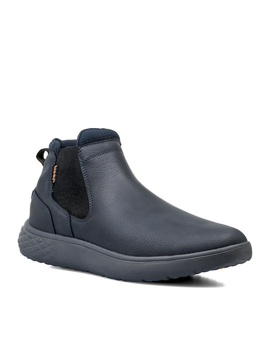 Leather Blue Men's Boots