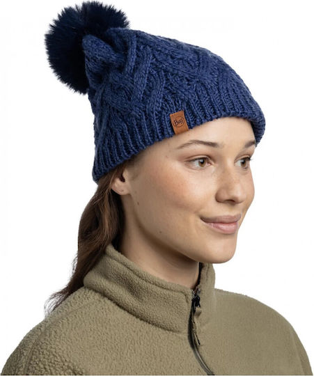Caryn Beanie Γυναικείος Fleece Σκούφος Πλεκτός σε Navy Μπλε χρώμα