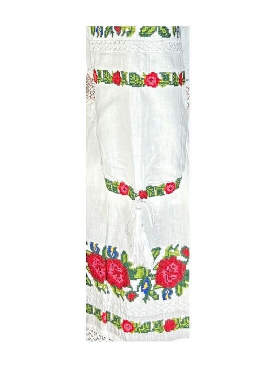 Rochie Costum Fete Stil Cpc Alb Roz