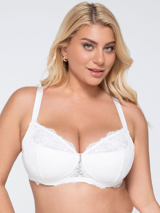 Balconette White Sutien cu Baloane