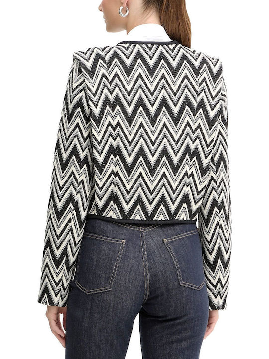 Boss Women's Double Breasted Blazer Black-ecru