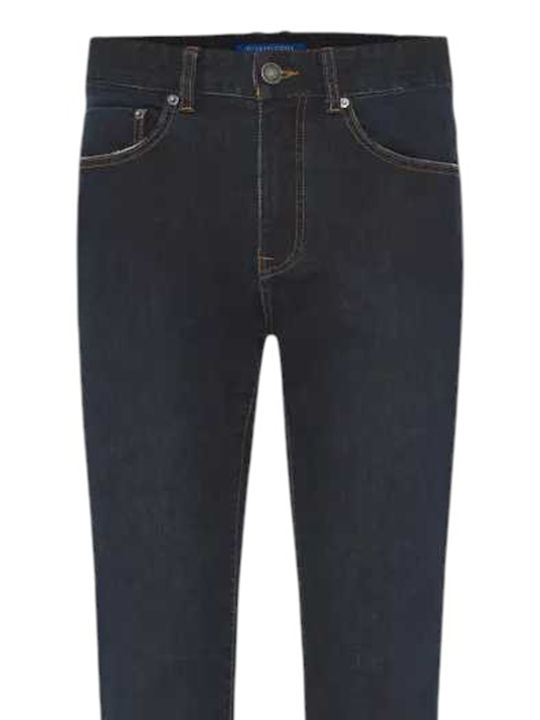 Ανδρικό Παντελόνι Τζιν με Slim Tapered Εφαρμογή Blue Black