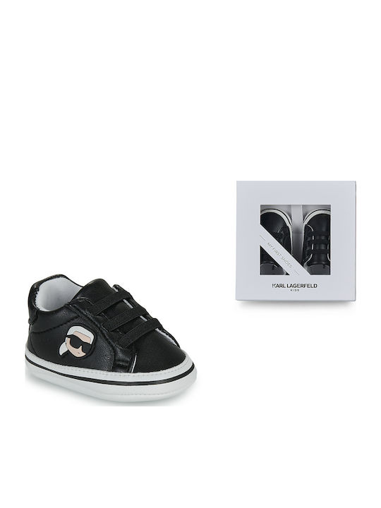 Karl Lagerfeld Βρεφικά Sneakers Αγκαλιάς Μαύρα Karl Lagerfeld Βρεφικά Sneakers Αγκαλιάς Μαύρα