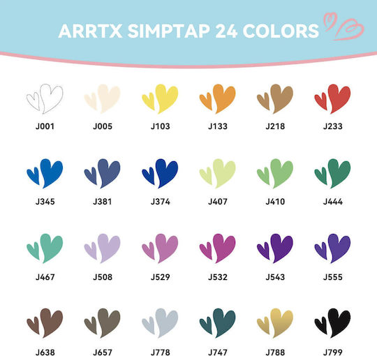 Arrtx Markere de Desen Set 24buc