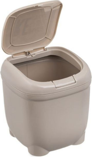 Coș de Gunoi Plastic Bej 4lt 1buc