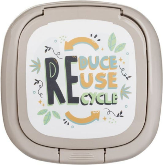 Waste Bin Waste Plastic Beige 4lt 1pcs