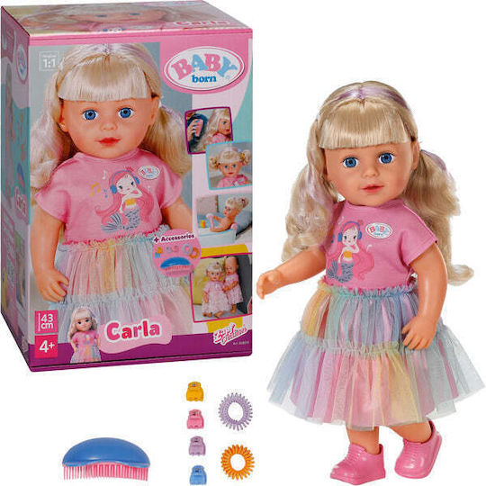 ZAPF Creation Baby Born Păpușă Bebe Carla Pentru 3+ Ani 43 Cm