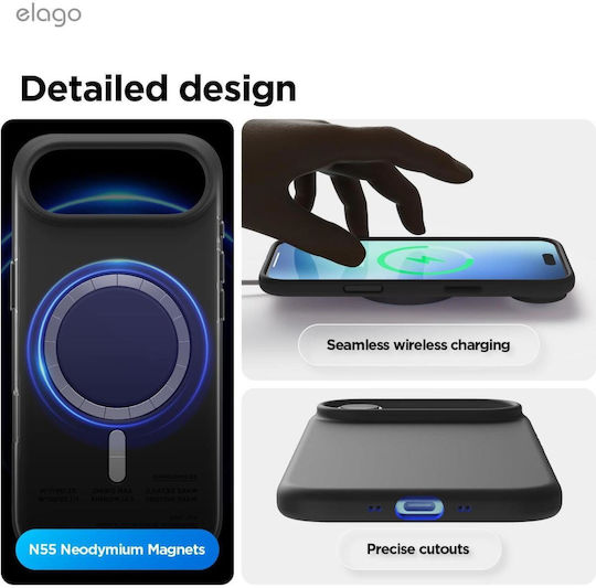 Elago Umschlag Rückseite Silikon Schwarz (iPhone Air)