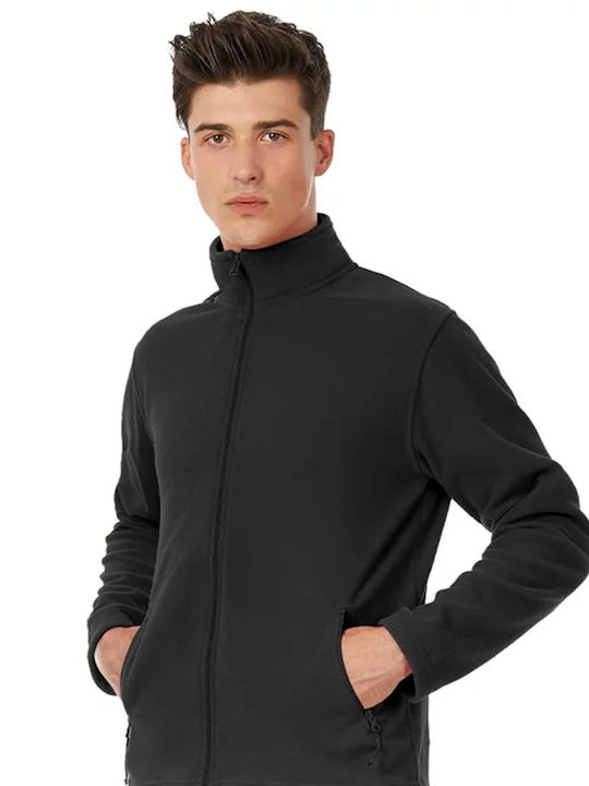 B&C Id.501 Men's Long Sleeve Promotional Cardigan Black