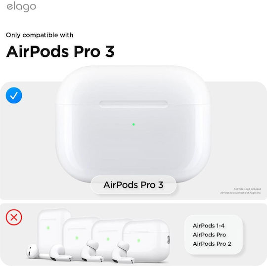 Elago Armor Hang Case Case Silicone in Gray color for Apple AirPods Pro 3