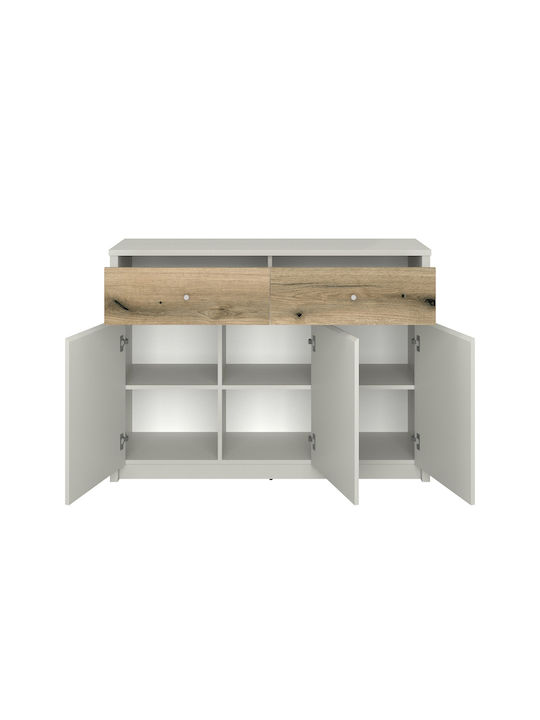 Μπουφές Karin 3d2s mit Schubladen Beige 126x36.5x91cm