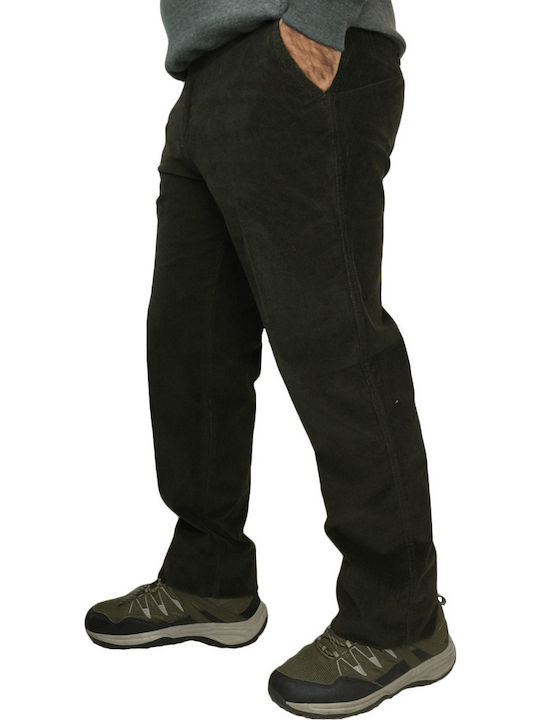 Trousers Chino in Regular Fit Army Green