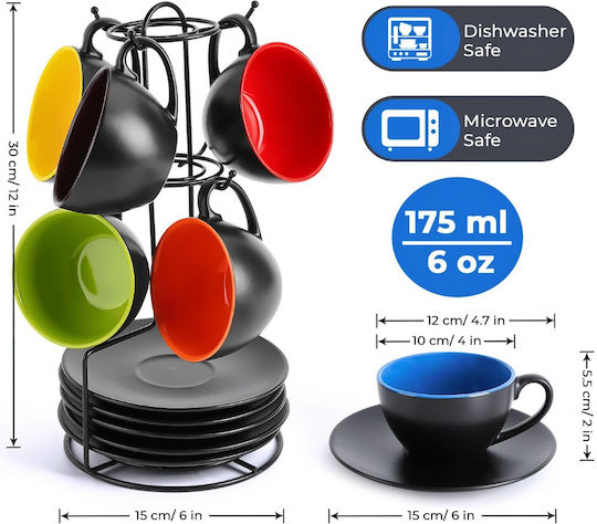 Miamio Set Cesti Cappuccino 6 Bucăți Miamio Set Cesti Cappuccino 6 Bucăți