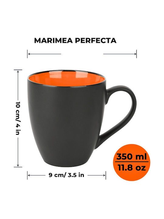 Miamio Set Căni Maro De ceramică Multicolore 350ml 6buc