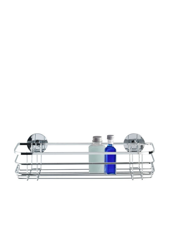 Wenko Wall Mounted Bathroom Shelf Metallic 38x11x11cm Gray