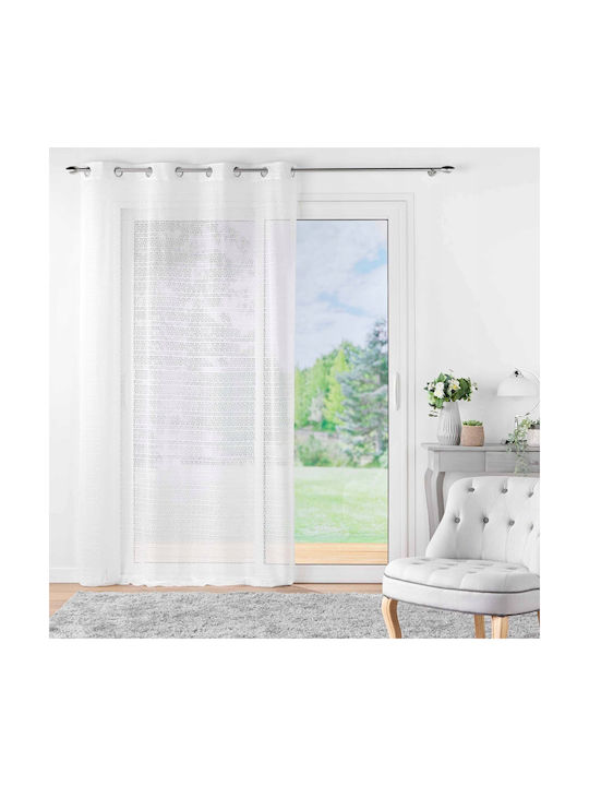 Douceur d'Intérieur Κουρτίνα με Τρουκς Λευκή 140x280εκ.