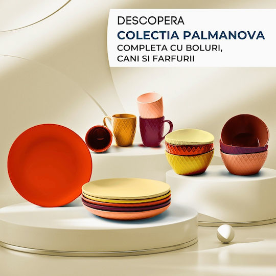 Miamio Palmanova Collection Σερβίτσιο Πιάτων Κεραμικό Πολύχρωμο 6τμχ