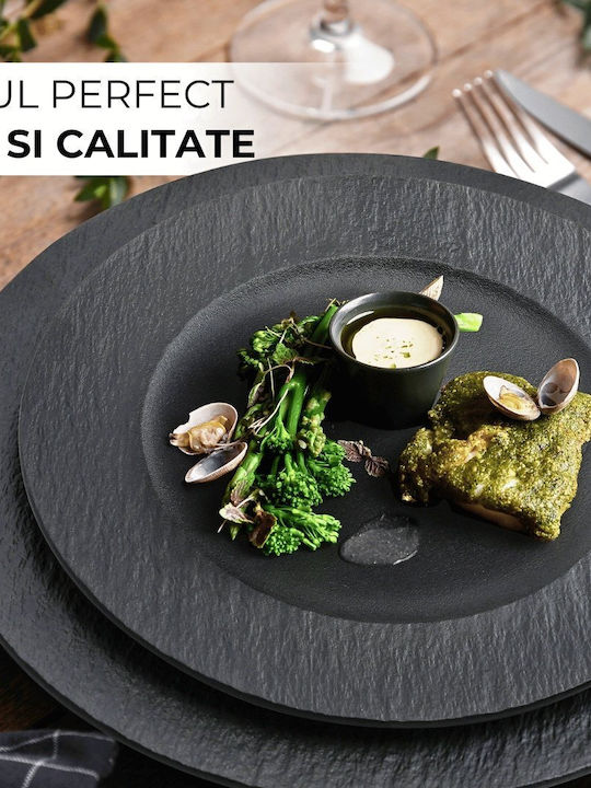 Miamio Oasis Collection Negru Ceramică Set de Vase 4buc