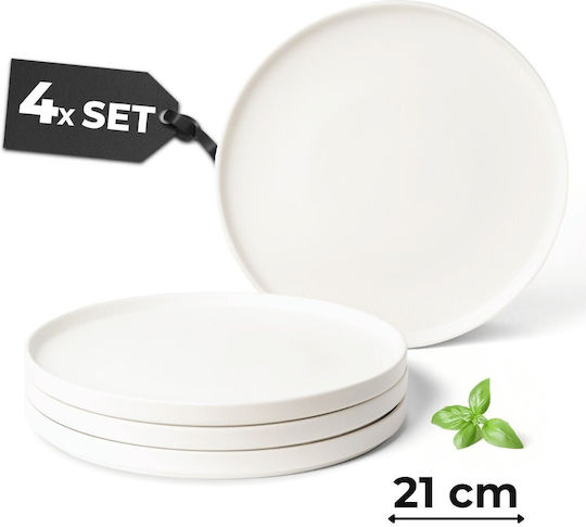 Miamio Alb Ceramică Set de Vase 4buc Miamio Alb Ceramică Set de Vase 4buc