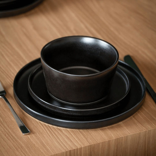 Miamio Negru Ceramică Set de Vase 4buc