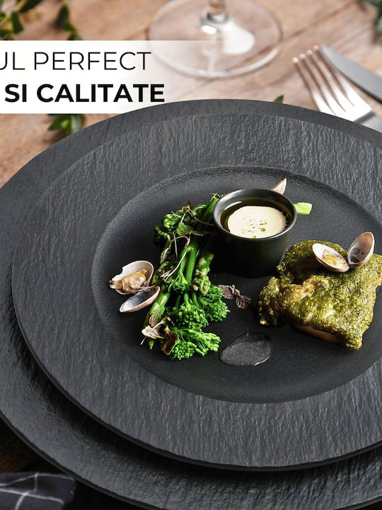 Miamio Oasis Collection Negru Ceramică Set de Vase 4buc