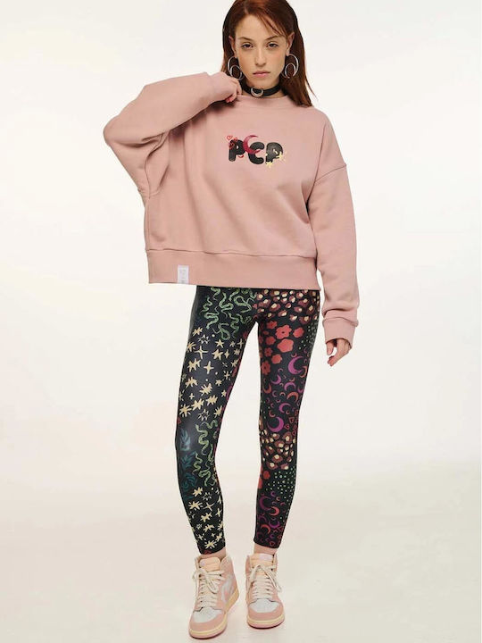 Marni Cropped Γυναικείο Φούτερ με Κουκούλα Ροζ