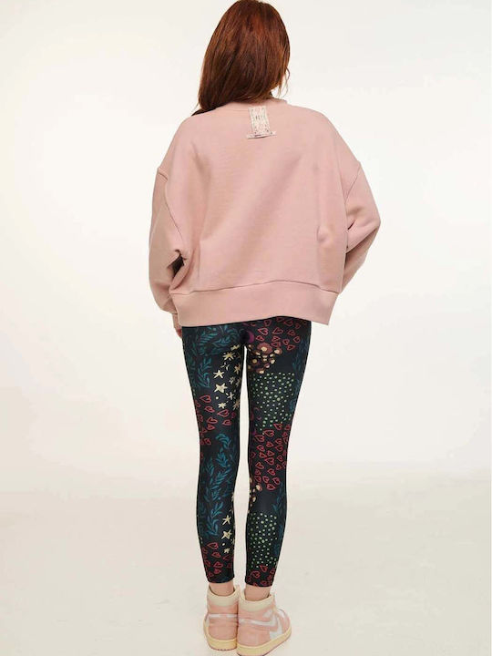 Marni Cropped Γυναικείο Φούτερ με Κουκούλα Ροζ