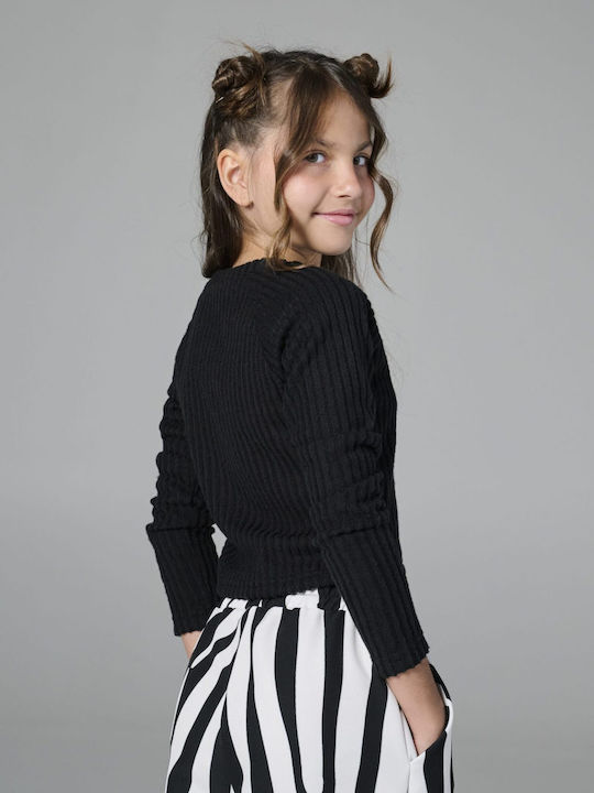 Kids Top Long-sleeved Black
