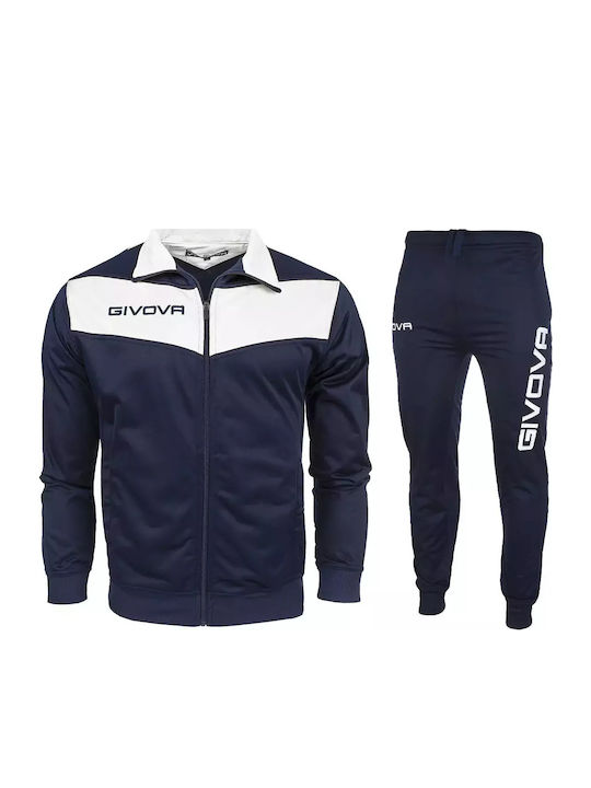 Tuta Visa Tracksuit Dark Blue-White
