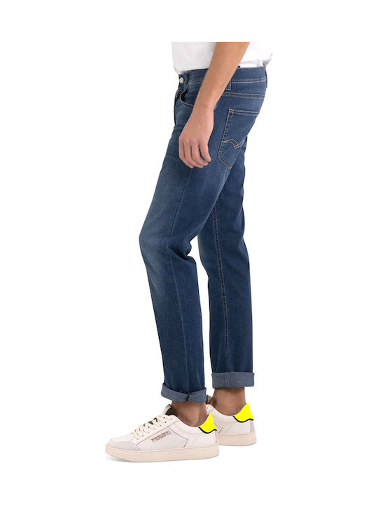 Grover Men's Jeans Pants with Regular Straight Fit Blue