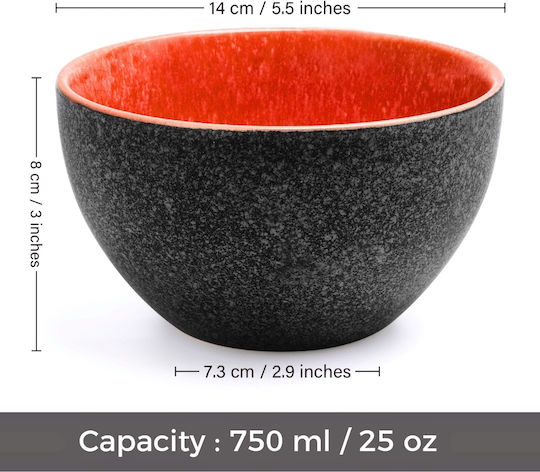 Miamio Bol de Servire Rotund Ceramică cu Diametru 14buc 6buc