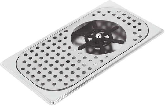Rinser Χωνευτό Μαύρο 1/3 Σχάρα Inox 18/10 32.5x17.5x3εκ 24-1222