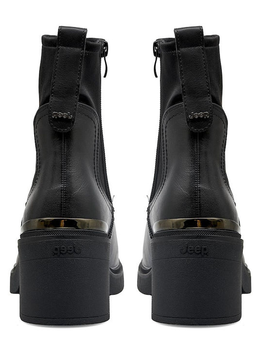 Leather Women's Ankle Boots Black