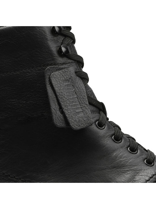 Torhill Style Leather Women's Ankle Boots Black