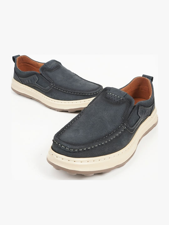 Leder Herren Freizeitschuhe Blau
