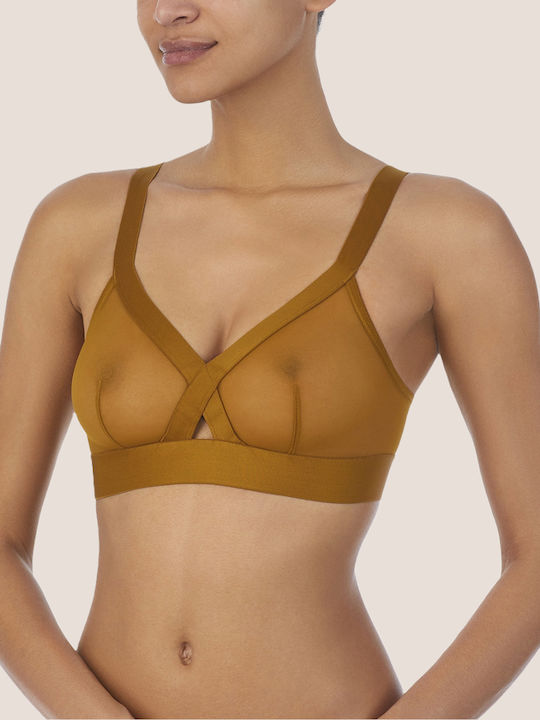 Dkny Women's Elastic Bralette Stable Support Dk4084-i223y Gold Caramel