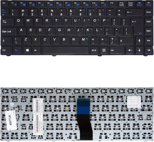 Laptop-Tastatur Turbo-x Clevo W940 W940su Mp-12r73us-4305 6-80-w94a0-010-1 Mp-12r7300-4305 OEM-Code 40677uk