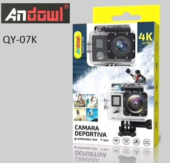 Andowl QY-O7K Action Camera HD (720p) και Wi-Fi Μαύρη