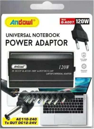 Andowl Q-A007 Universal Power Adapter 12V With Power 120W With 9 Plugs
