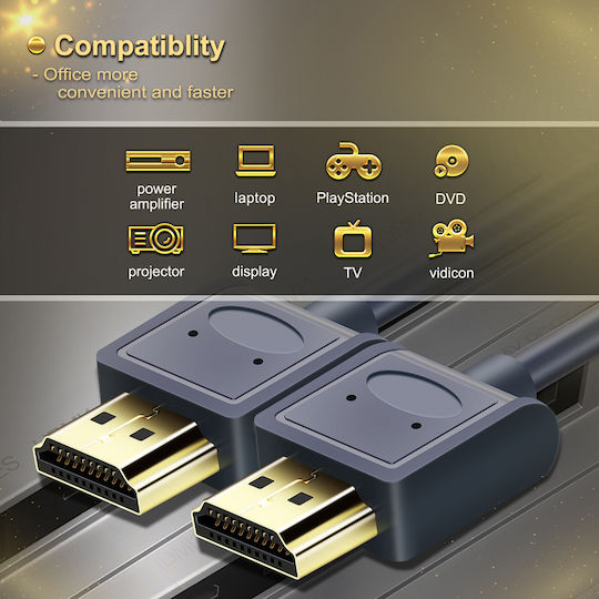 Cabletime Cable HDMI male - HDMI male 1m Μπλε
