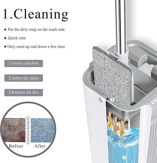 Spin Parquet Mop with Microfibers CLN-0055-100
