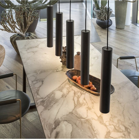 Ideal Lux Look Sp1 Ρυθμιζόμενο Κρεμαστό Φωτιστικό Ασημί με Ντουί GU10 4x4x260εκ.