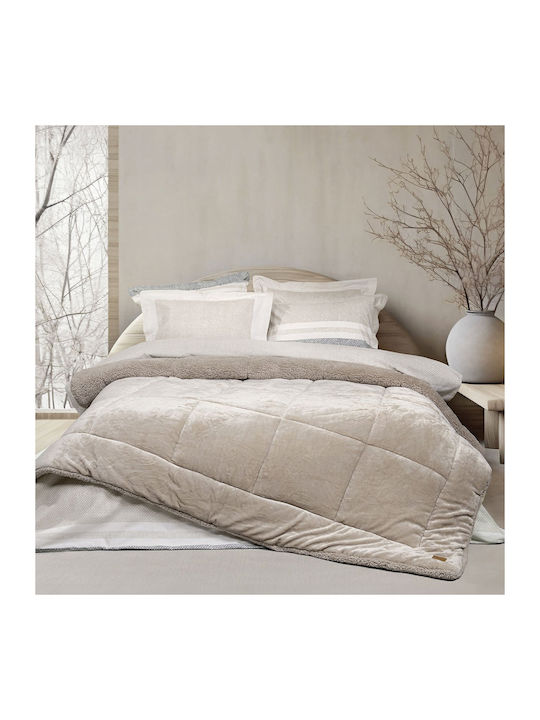 Nima Κουβερτοπάπλωμα Μονό 160x220εκ. Cira Beige 710 GSM