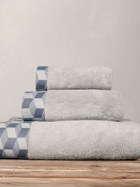 Nima Handtuch Light 40x60εκ. Light Gray Gewicht 600gr/m²