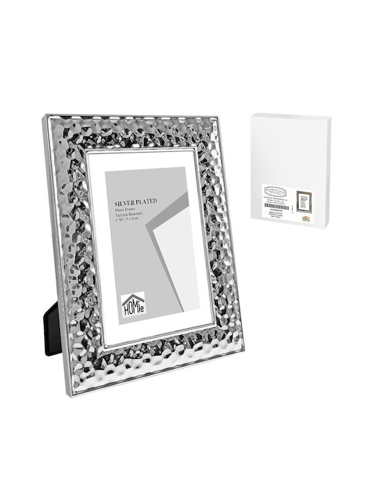 HOMie Silver Plated Photo Frame With Silver Silver Frame