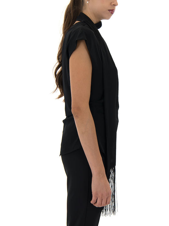 Γυναικεία Μπλούζα με έναν Ώμο Μαυρο (black)