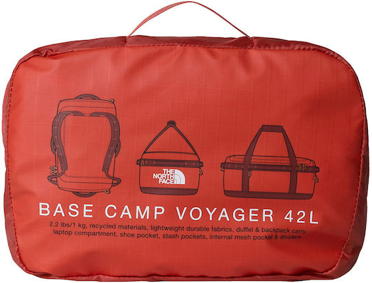 The North Face Base Camp Sack Voyage Back 42lt Red Fabric L58.4xW25.9xH37.3cm