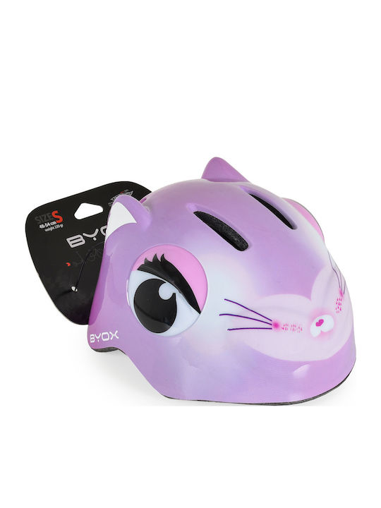 Byox Kids' Helmet for City Bike Purple with LED Light