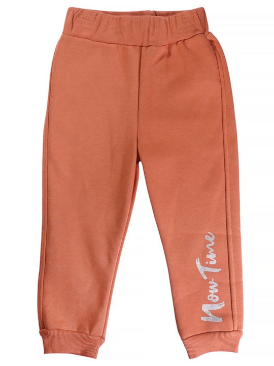 Kids Sweatpants Set Coral The Time