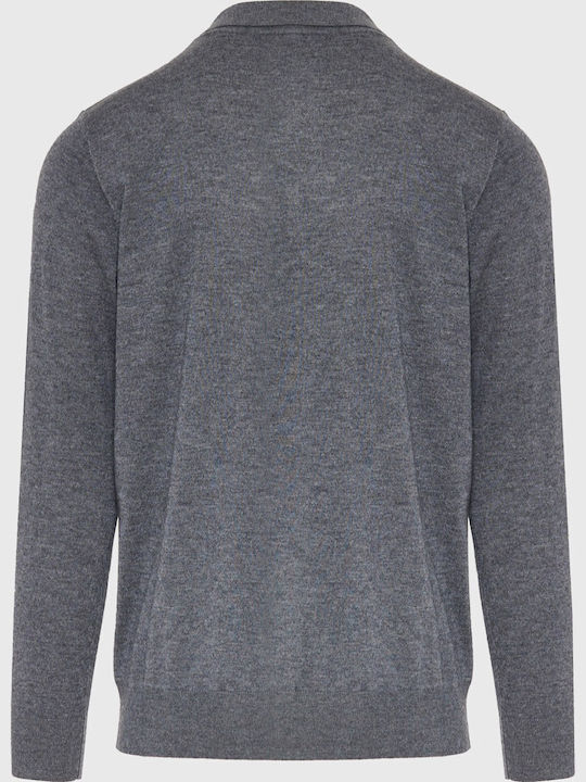 Polo Langarmbluse Gray